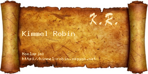 Kimmel Robin névjegykártya